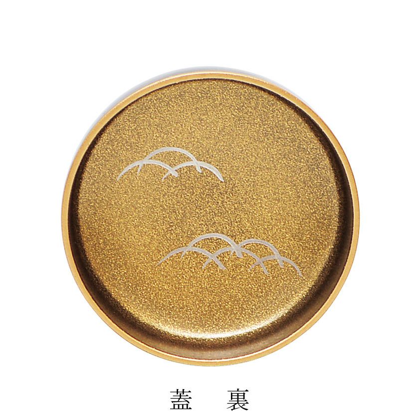 茶道具 棗（なつめ） 溜塗中棗 月うさぎ蒔絵（内梨子地） 樹脂製 東雲