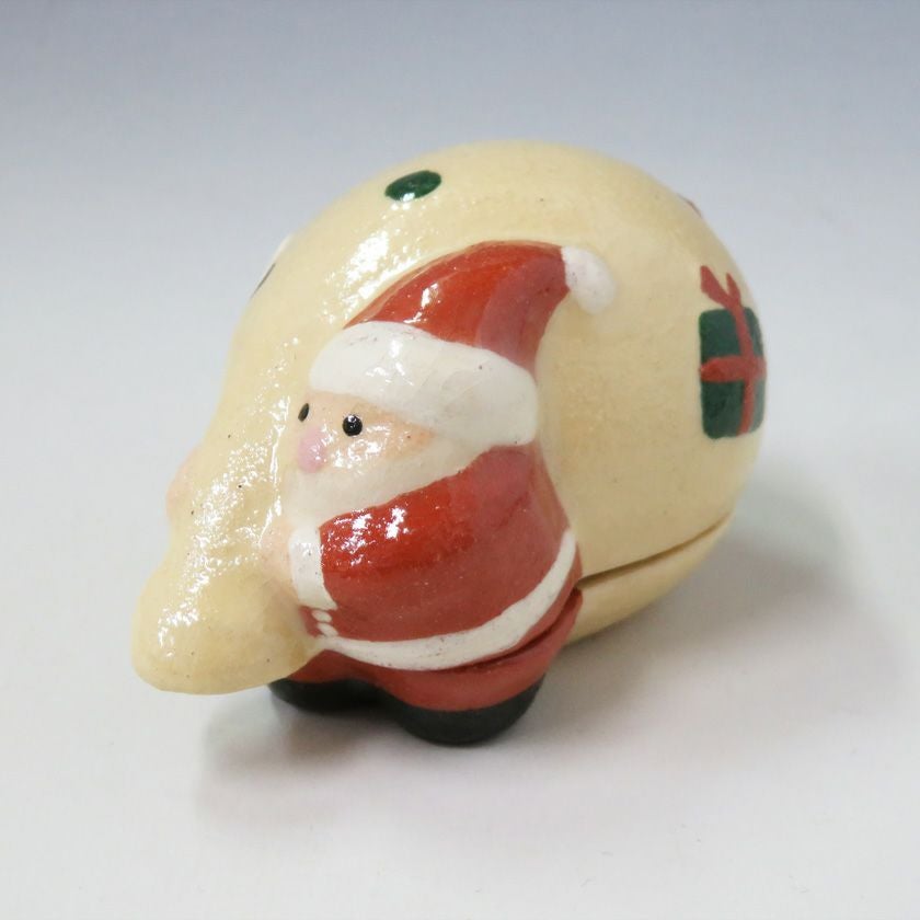 茶道具 香合（こうごう）香合 楽 サンタクロース 楽入窯 クリスマス