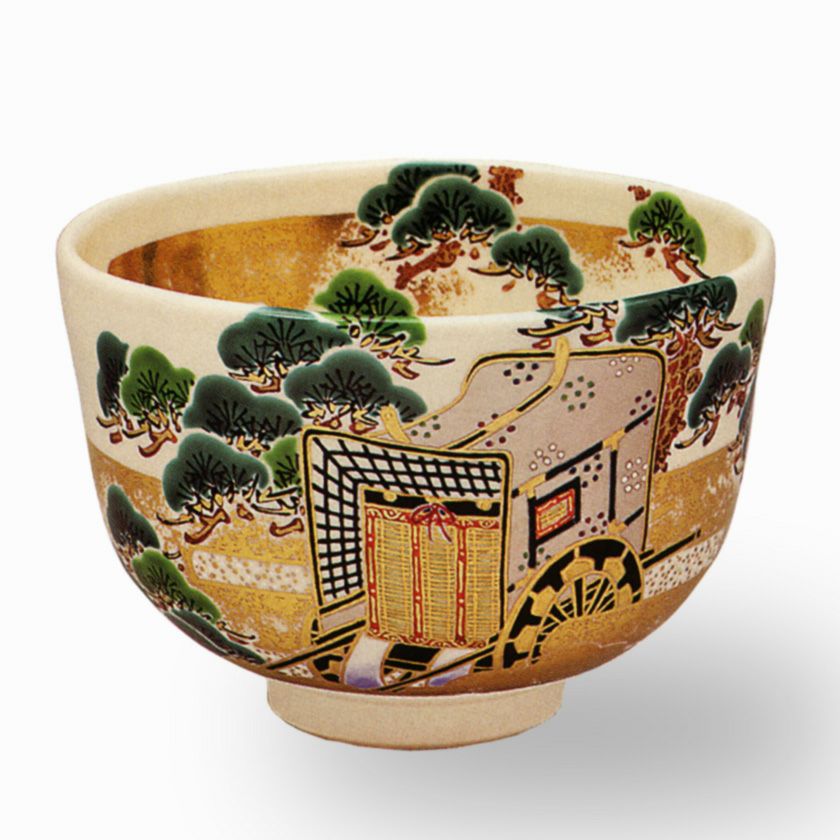 茶道具 抹茶茶碗（まっちゃちゃわん） 御所車 茶碗 田中 方円 | 千年の