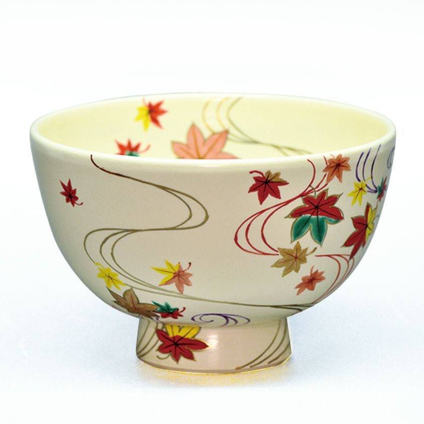 茶道具 抹茶茶碗（まっちゃちゃわん） 茶碗 白釉 紅葉流水 水出 宋絢 抹茶茶碗は茶の湯文化である表千家・裏千家の茶道具や抹茶を専門に扱う千紀園（せんきえん）が通販で販売しています。茶会また初心者向けのお稽古用にご利用いただける抹茶碗です。贈り物・ギフトにも人気です。