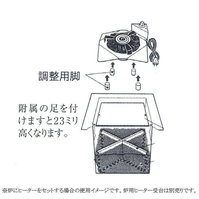茶道具 置炉（おきろ） S-500 炉・置炉用 炭型シーズヒーター500W