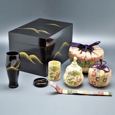 茶道具 茶箱（ちゃばこ）セット 茶箱セット 遠山 花点前一式 （茶箱 