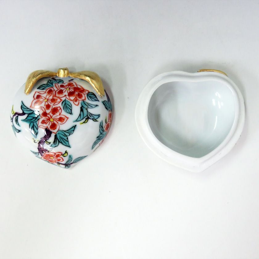 茶道具 香合（こうごう） 香合 色絵 桃 高野 昭阿弥 | 千年の香り 千紀園