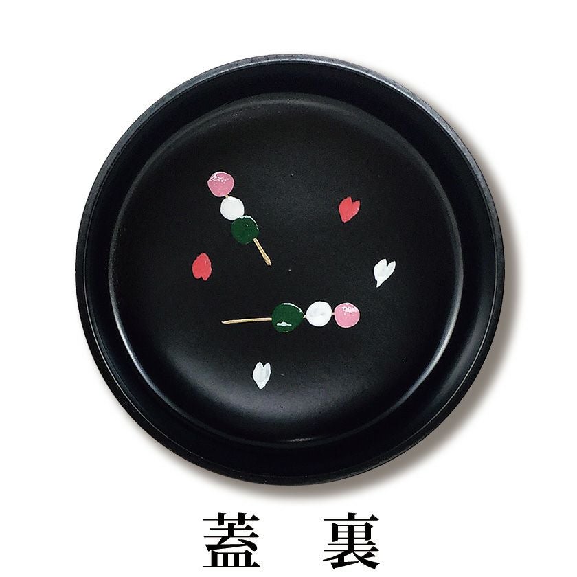 茶道具 棗（なつめ） 朱塗中棗 花見団子蒔絵 【樹脂製】 東雲 | 千年の