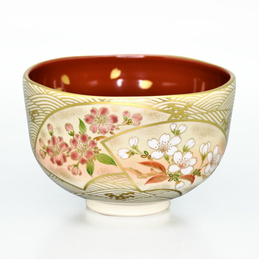 茶道具 抹茶茶碗（まっちゃちゃわん） 茶碗 扇面に桜 中村 秋峰 抹茶茶碗は茶の湯文化である表千家・裏千家の茶道具や抹茶を専門に扱う千紀園（せんきえん）が通販で販売しています。茶会また初心者向けのお稽古用にご利用いただける抹茶碗です。贈り物・ギフトにも人気です。