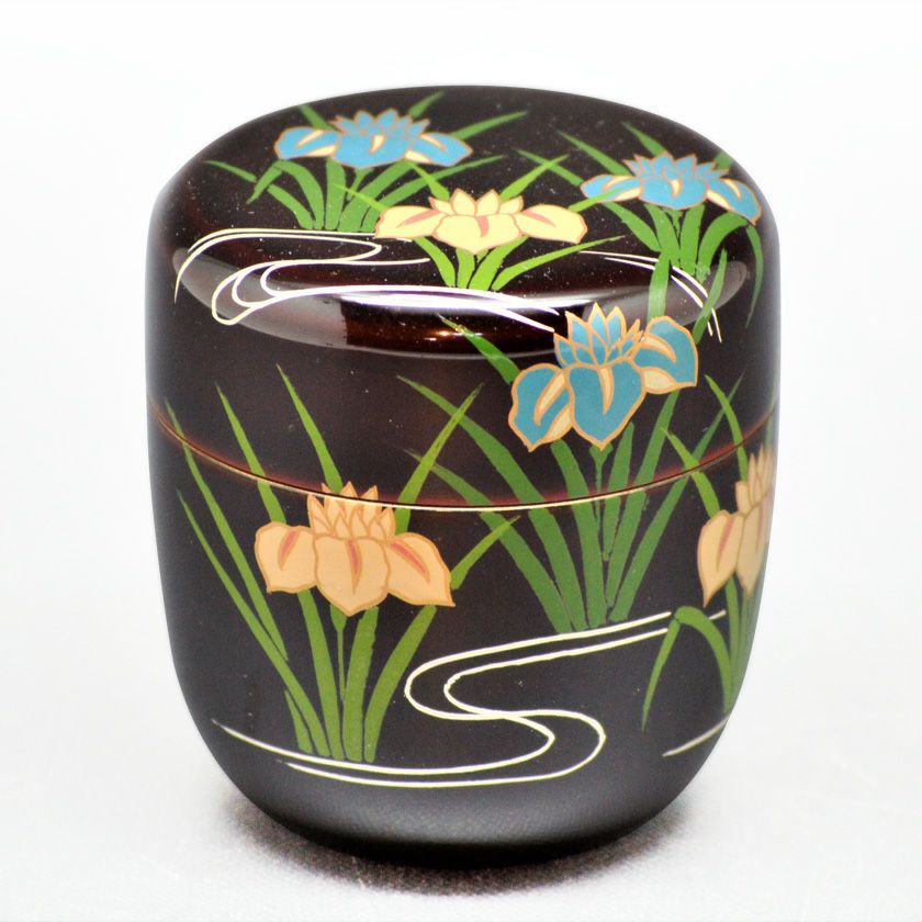 【美品】 棗 花菖蒲 常庵 茶道具 平棗 山中塗 000000007060-01.jpg?size=xl&w=