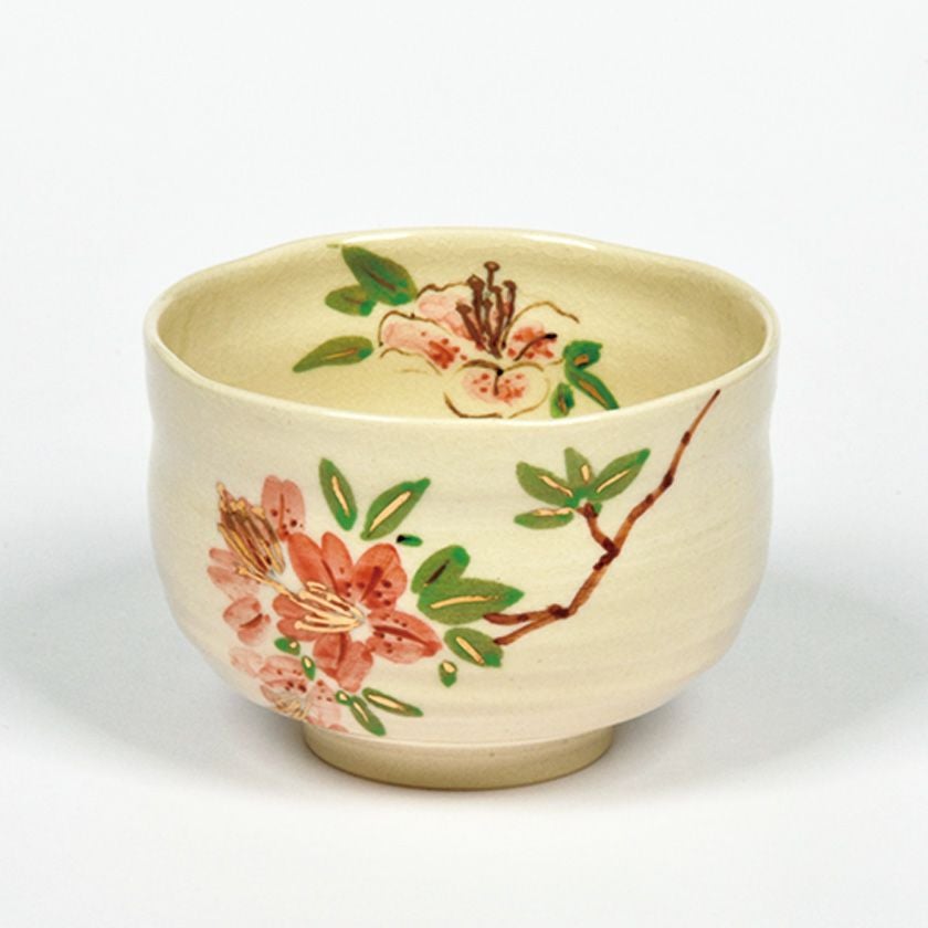 茶道具 小茶碗（こちゃわん） 小茶碗 つつじ 浅見 与し三 抹茶茶碗は茶の湯文化である表千家・裏千家の茶道具や抹茶を専門に扱う千紀園（せんきえん）が通販で販売しています。茶会また初心者向けのお稽古用にご利用いただける抹茶碗です。贈り物・ギフトにも人気です。