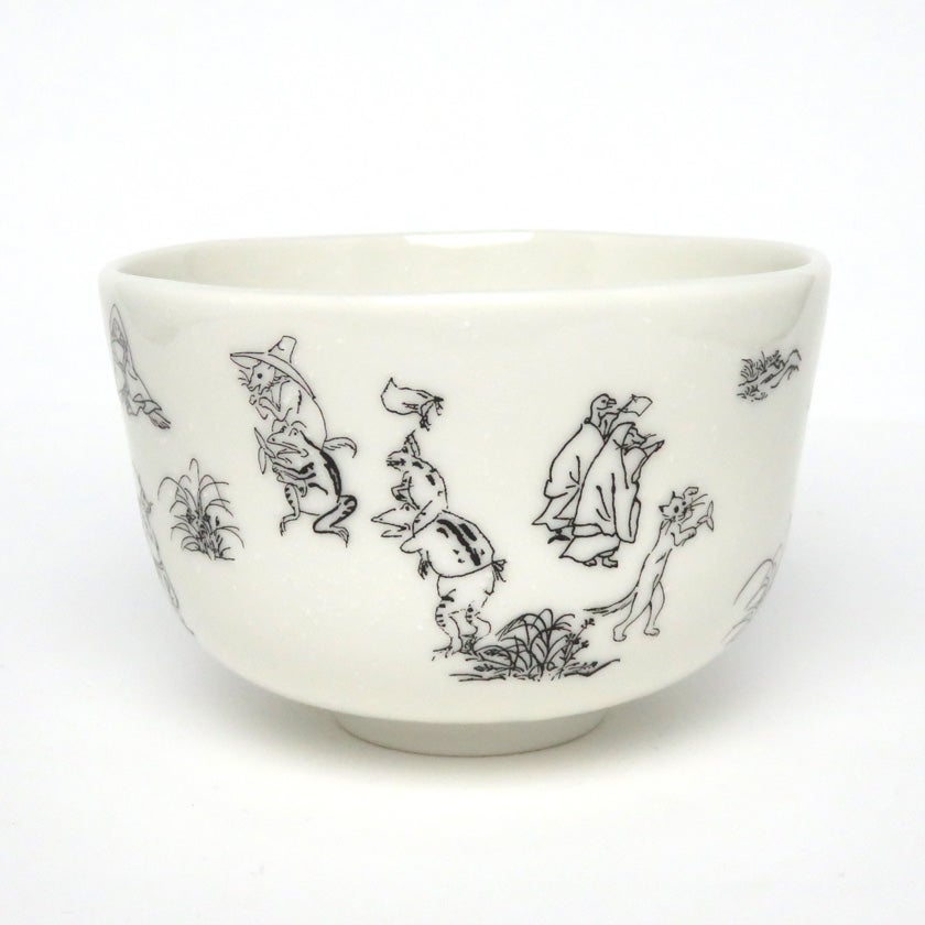 茶道具 抹茶茶碗（まっちゃちゃわん） 茶碗 スポーツ鳥獣戯画 野球 花