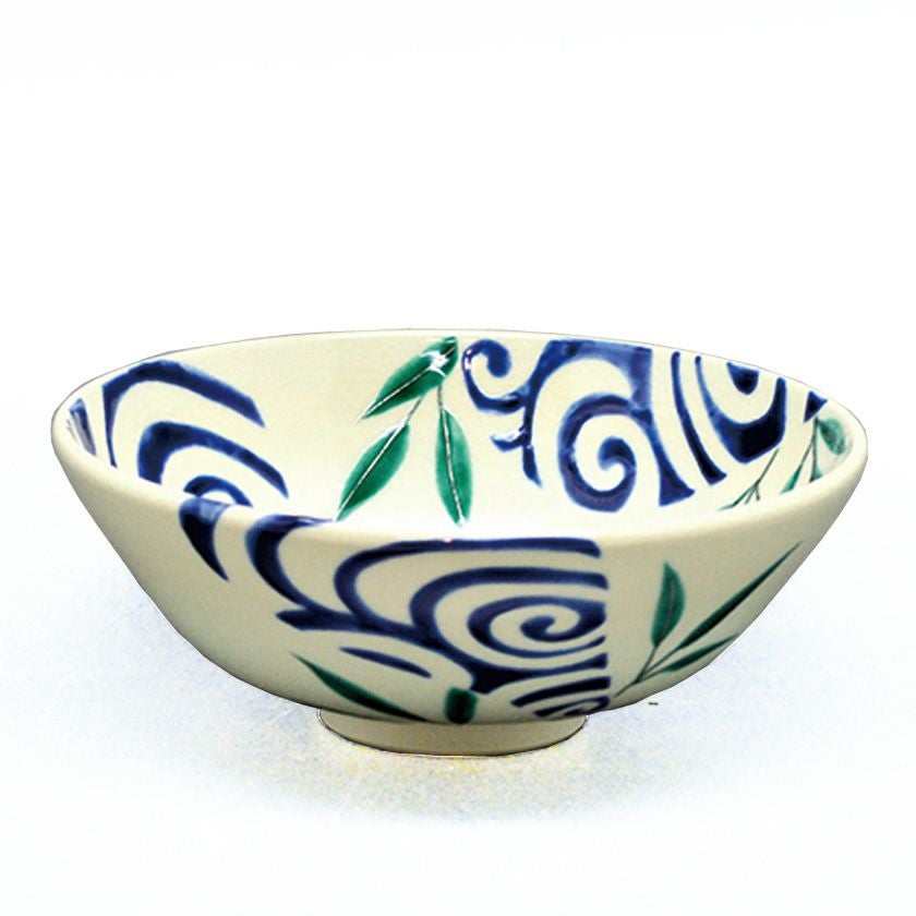 【茶道具】山岡善昇造　波の絵平茶碗　（共箱）○ 茶道具 平茶碗（ひらちゃわん） 平茶碗 御本手 笹流波 山岡 善高