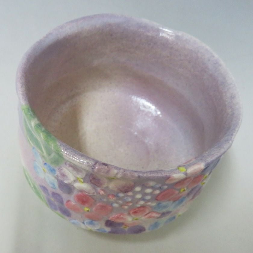 茶道具 抹茶茶碗（まっちゃちゃわん） 紫陽花図 茶碗 吉村 楽入 抹茶茶碗は茶の湯文化である表千家・裏千家の茶道具や抹茶を専門に扱う千紀園（せんきえん）が通販で販売しています。茶会また初心者向けのお稽古用にご利用いただける抹茶碗です。贈り物・ギフトにも人気です。