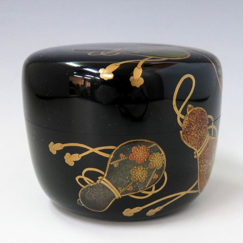 茶道具 棗（なつめ） 平棗 黒塗 六瓢 蓋裏 瓢蒔絵 塚本 規義 | 千年の