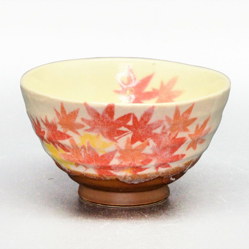 茶道具 抹茶茶碗（まっちゃちゃわん） 利休茶碗 紅葉 豊窯 | 千年の
