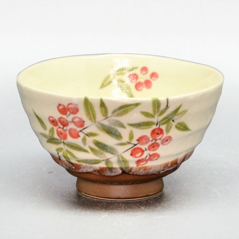 茶道具 抹茶茶碗（まっちゃちゃわん） 利休茶碗 南天 豊窯 抹茶茶碗は茶の湯文化である表千家・裏千家の茶道具や抹茶を専門に扱う千紀園（せんきえん）が通販で販売しています。茶会また初心者向けのお稽古用にご利用いただける抹茶碗です。贈り物・ギフトにも人気です。