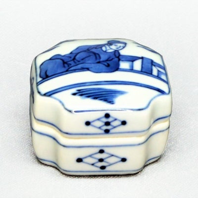 茶道具 香合（こうごう） 香合 呉須 周茂淑 景徳鎮 王懐英 | 千年の