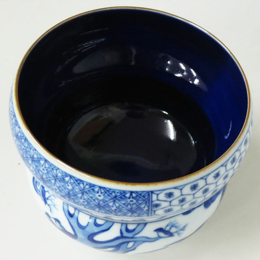 茶道具 抹茶茶碗（まっちゃちゃわん） 茶碗 染付 胴締 景徳鎮 王懐英