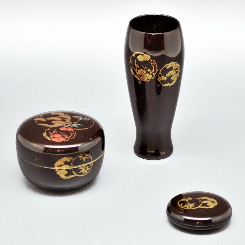 三点セット（棗・香合・茶筅筒） | 千年の香り 千紀園