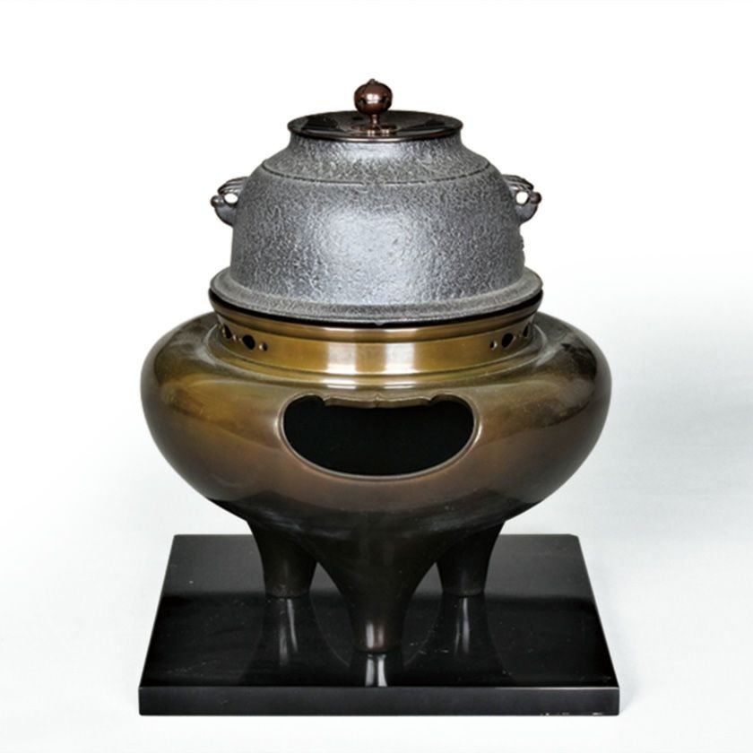 茶道具 唐銅(ブロンズ)製 風炉 茶道具 風炉 唐銅風炉 唐銅 唐金 道安風炉 尺ー : 茶道具いまや静香園