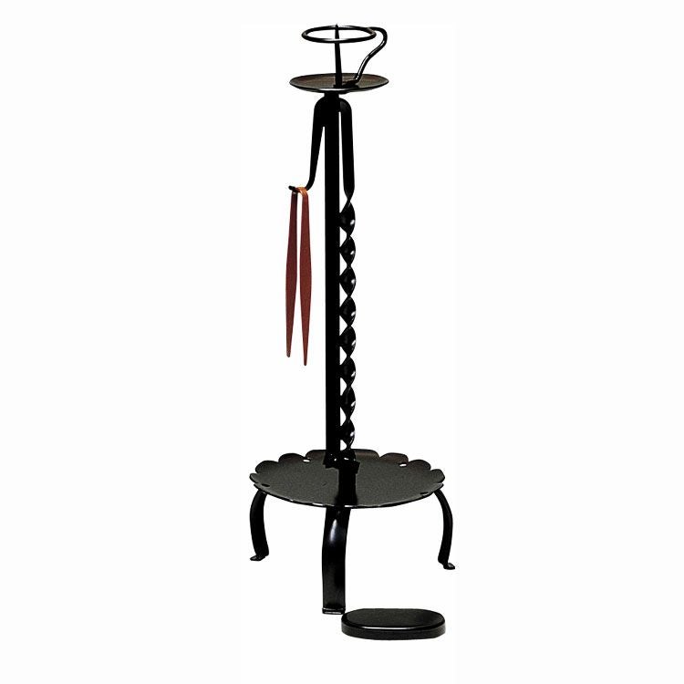 レア珍品！江戸時代★鳶口 鉤付手燭 手持蝋燭立 武器手燭【夜咄・暁】茶事茶道【侘・寂】華道 手持燭台 鉄製ろうそく立て 古民藝 手持行灯 レア珍品！江戸時代☆鳶口 鉤付手燭 手持蝋燭立 武器手燭【夜咄・暁