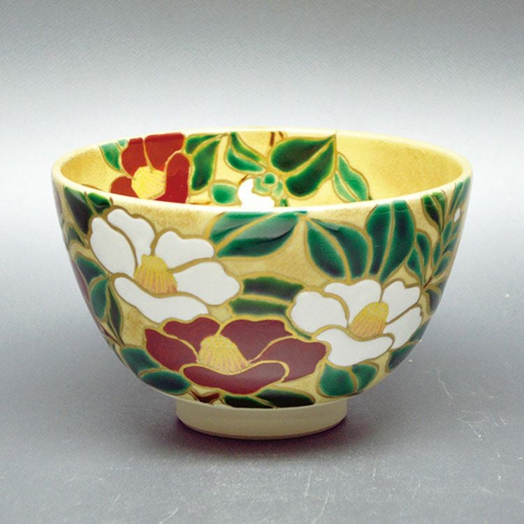 茶道具 抹茶茶碗（まっちゃちゃわん） 茶碗 仁清 紅白椿 水出 宋絢 作