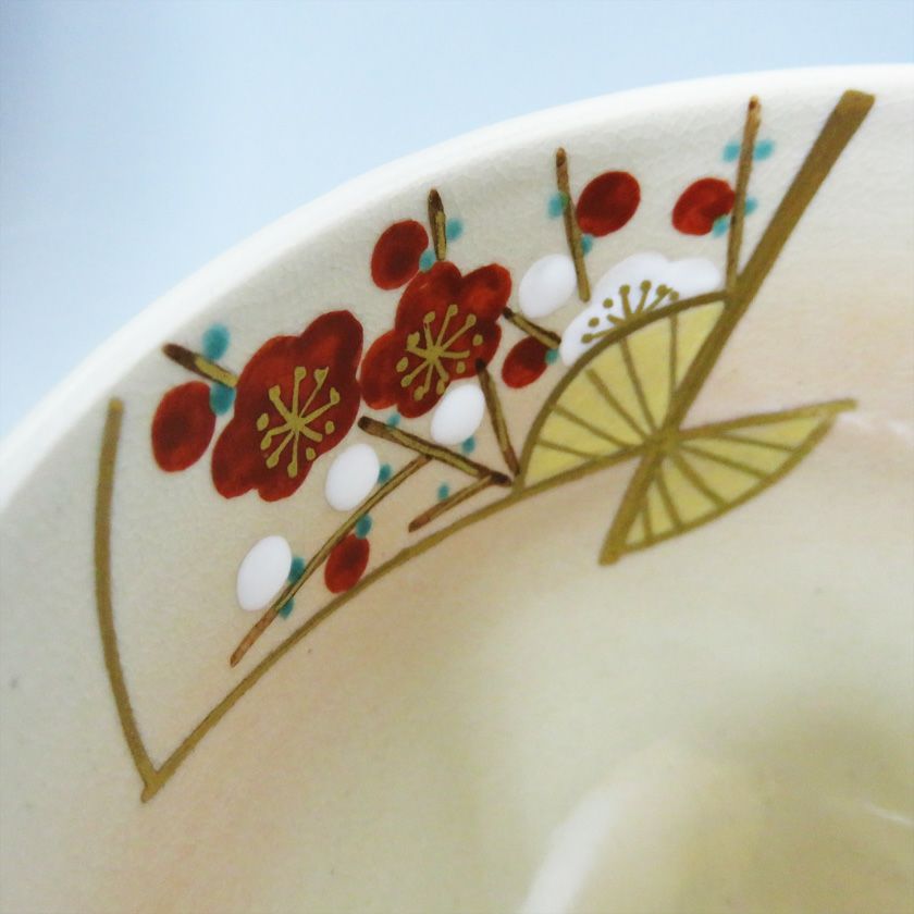 茶道具 抹茶茶碗（まっちゃちゃわん） 色絵 扇面 茶碗 中村 華峰作
