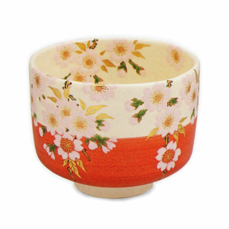 茶道具 抹茶茶碗（まっちゃちゃわん） 色絵 花見 茶碗 田中 方円 作