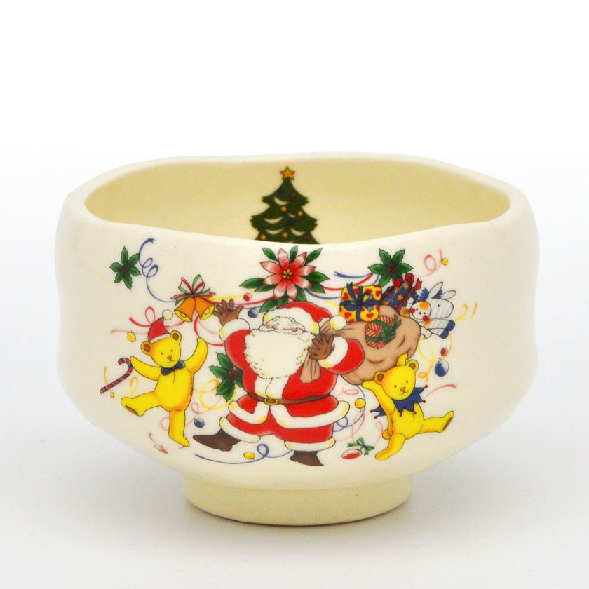 茶道具 小茶碗（こちゃわん） 小茶碗 サンタクロース 豊窯 クリスマス Xmas Christmas 聖誕節 抹茶茶碗は茶の湯文化である表千家・裏千家の茶道具や抹茶を専門に扱う千紀園（せんきえん）が通販で販売しています。茶会また初心者向けのお稽古用にご利用いただける抹茶碗です。贈り物・ギフトにも人気です。