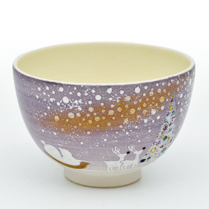 茶道具 抹茶茶碗（まっちゃちゃわん） 茶碗 仁清 ツリーとサンタ クリスマス 山岡 善高 抹茶茶碗は茶の湯文化である表千家・裏千家の茶道具や抹茶を専門に扱う千紀園（せんきえん）が通販で販売しています。茶会また初心者向けのお稽古用にご利用いただける抹茶碗です。贈り物・ギフトにも人気です。