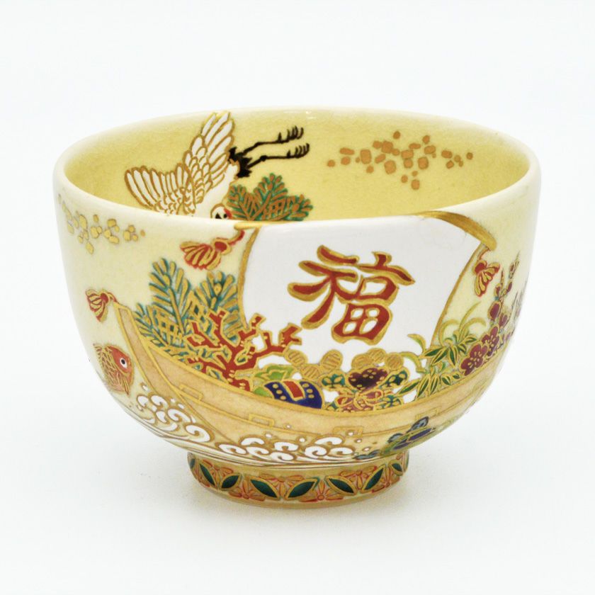 茶道具 抹茶茶碗（まっちゃちゃわん） 茶碗 仁清 宝船 清閑寺窯 | 千年