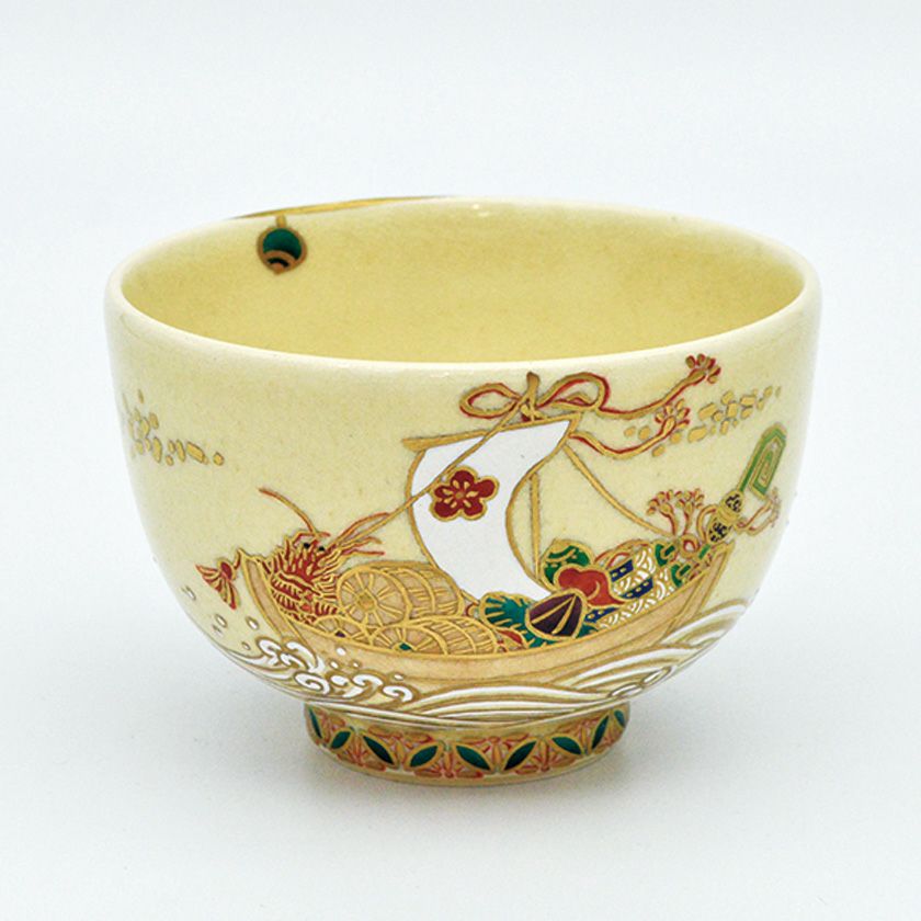 茶道具 抹茶茶碗（まっちゃちゃわん） 茶碗 仁清 宝船 清閑寺窯 抹茶茶碗は茶の湯文化である表千家・裏千家の茶道具や抹茶を専門に扱う千紀園（せんきえん）が通販で販売しています。茶会また初心者向けのお稽古用にご利用いただける抹茶碗です。贈り物・ギフトにも人気です。