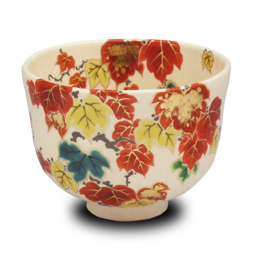 茶道具 抹茶茶碗（まっちゃちゃわん） 色絵 蔦 茶碗 田中 方円　※こちらの商品は注文後の制作となります。 抹茶茶碗は茶の湯文化である表千家・裏千家の茶道具や抹茶を専門に扱う千紀園（せんきえん）が通販で販売しています。茶会また初心者向けのお稽古用にご利用いただける抹茶碗です。贈り物・ギフトにも人気です。
