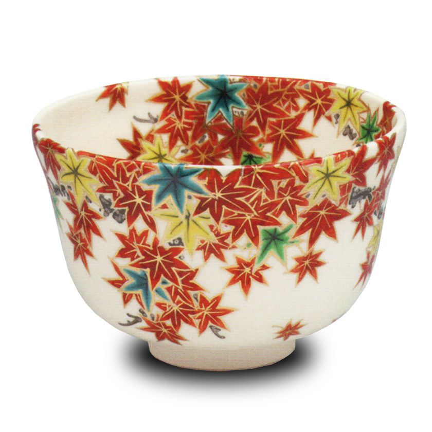 茶道具 抹茶茶碗（まっちゃちゃわん） 色絵 紅葉 茶碗 田中 方円　※こちらの商品は注文後の制作となります。 抹茶茶碗は茶の湯文化である表千家・裏千家の茶道具や抹茶を専門に扱う千紀園（せんきえん）が通販で販売しています。茶会また初心者向けのお稽古用にご利用いただける抹茶碗です。贈り物・ギフトにも人気です。