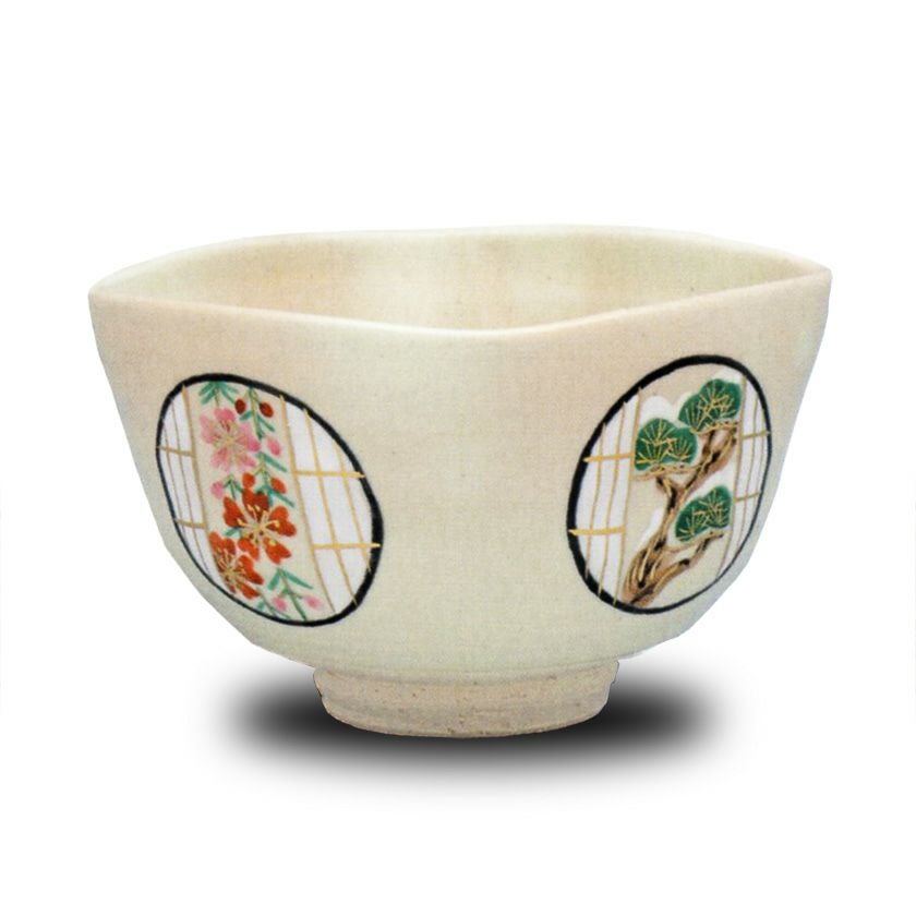 茶道具 抹茶茶碗（まっちゃちゃわん） 四方 窓の四季 茶碗 前田 瑞雲 抹茶茶碗は茶の湯文化である表千家・裏千家の茶道具や抹茶を専門に扱う千紀園（せんきえん）が通販で販売しています。茶会また初心者向けのお稽古用にご利用いただける抹茶碗です。贈り物・ギフトにも人気です。