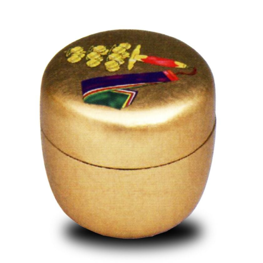茶道具 棗（なつめ） 金箔 神楽鈴 中棗 木質ウレタン | 千年の香り 千紀園