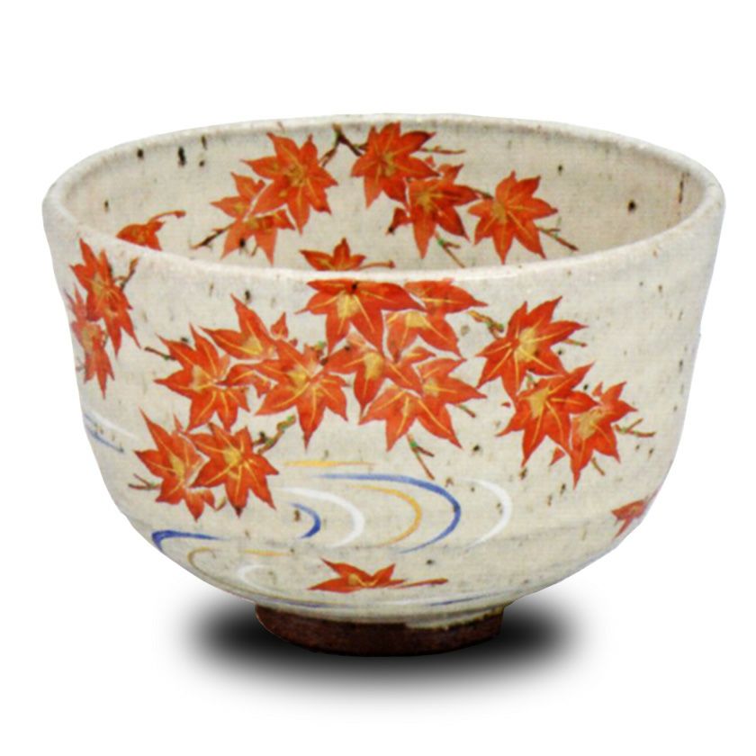 茶道具 抹茶茶碗（まっちゃちゃわん） 灰釉 紅葉ニ水 茶碗 中村 良二 抹茶茶碗は茶の湯文化である表千家・裏千家の茶道具や抹茶を専門に扱う千紀園（せんきえん）が通販で販売しています。茶会また初心者向けのお稽古用にご利用いただける抹茶碗です。贈り物・ギフトにも人気です。
