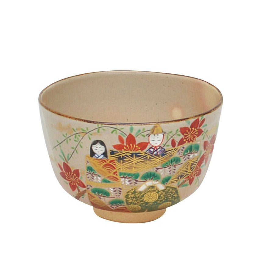 茶道具 抹茶茶碗（まっちゃちゃわん） 茶碗 乾山 立雛 南口 閑粋 お雛様 桃の節句 上巳の節句 抹茶茶碗は茶の湯文化である表千家・裏千家の茶道具や抹茶を専門に扱う千紀園（せんきえん）が通販で販売しています。茶会また初心者向けのお稽古用にご利用いただける抹茶碗です。贈り物・ギフトにも人気です。