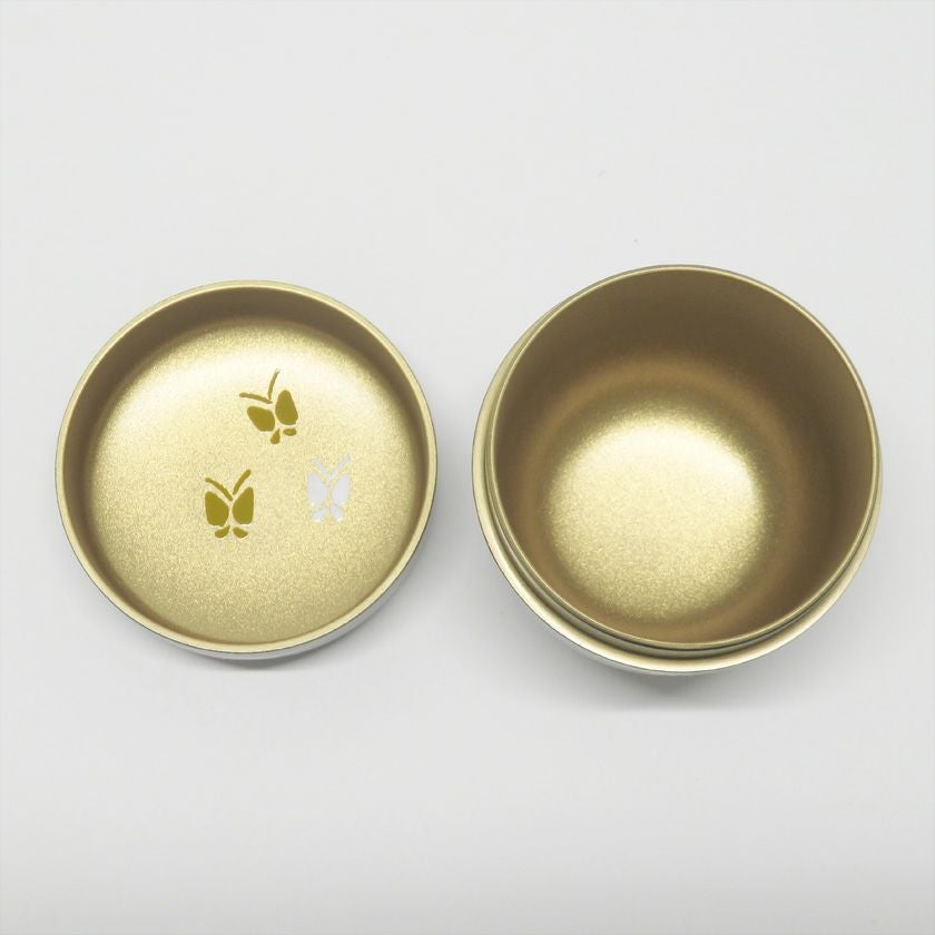 茶道具 棗（なつめ） 溜塗中棗 春草蒔絵（内梨子地） 樹脂製 東雲