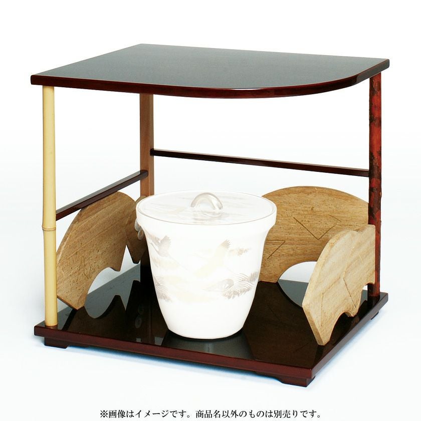 【本日限定】茶道具/寿扇棚 鵬雲斎好写 天板・地板共溜塗り 固定式 茶道具 棚（たな） 寿扇棚 鵬雲斎好写 中村 宗悦