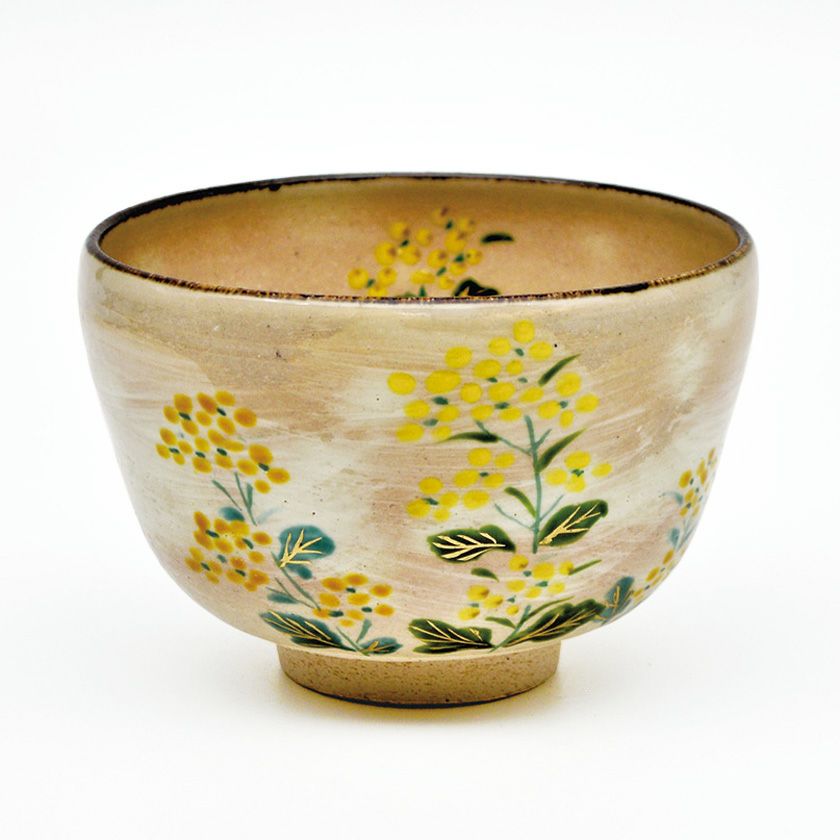 茶道具 抹茶茶碗（まっちゃちゃわん） 茶碗 乾山 菜の花 中村 与平 抹茶茶碗は茶の湯文化である表千家・裏千家の茶道具や抹茶を専門に扱う千紀園（せんきえん）が通販で販売しています。茶会また初心者向けのお稽古用にご利用いただける抹茶碗です。贈り物・ギフトにも人気です。