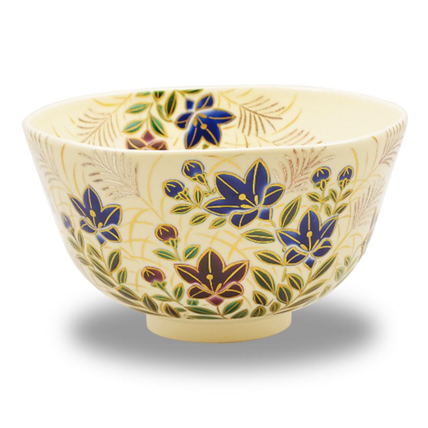 茶道具 抹茶茶碗（まっちゃちゃわん） 色絵茶碗 桔梗 相模 竜泉 抹茶茶碗は茶の湯文化である表千家・裏千家の茶道具や抹茶を専門に扱う千紀園（せんきえん）が通販で販売しています。茶会また初心者向けのお稽古用にご利用いただける抹茶碗です。贈り物・ギフトにも人気です。