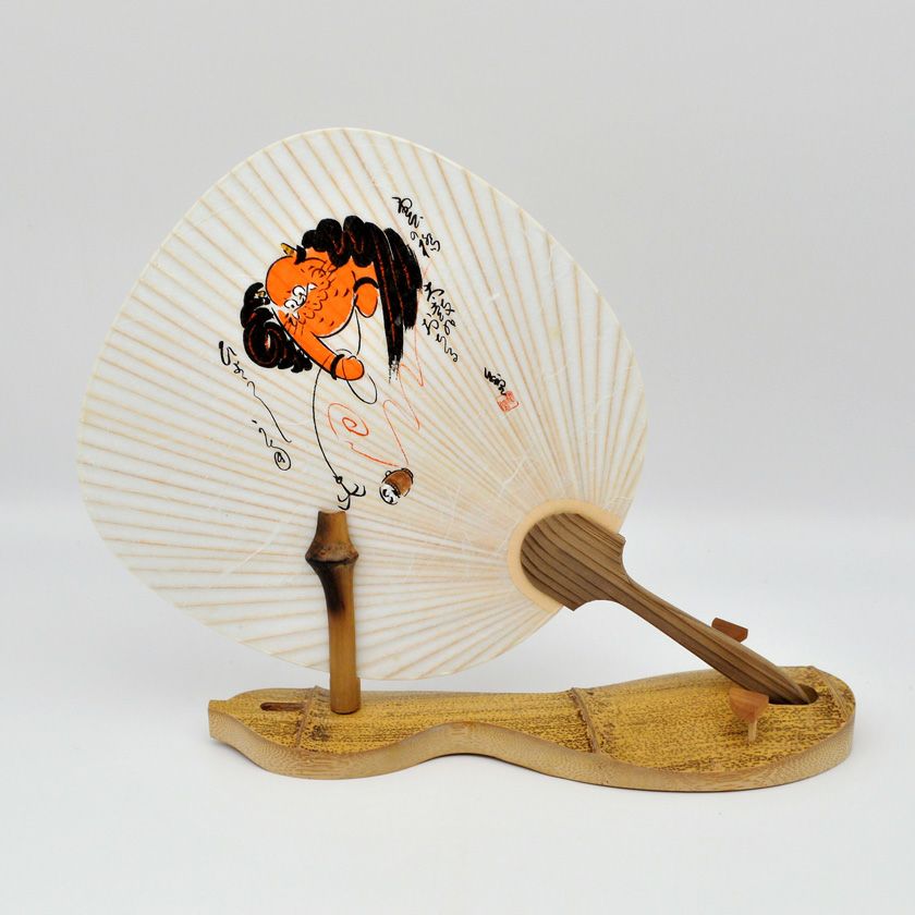 茶道具 団扇（うちわ） 大津絵 団扇 扇立付 | 千年の香り 千紀園
