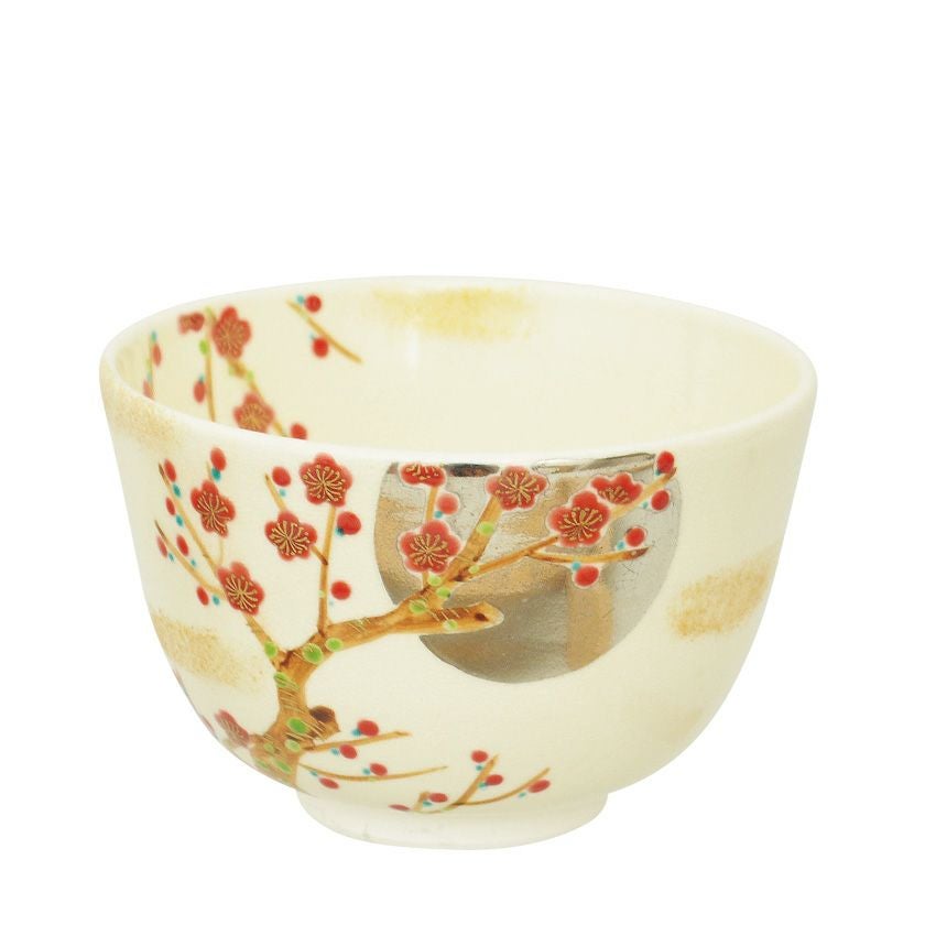 茶道具 抹茶茶碗（まっちゃちゃわん） 茶碗 色絵 月に梅 加藤 起楽 抹茶茶碗は茶の湯文化である表千家・裏千家の茶道具や抹茶を専門に扱う千紀園（せんきえん）が通販で販売しています。茶会また初心者向けのお稽古用にご利用いただける抹茶碗です。贈り物・ギフトにも人気です。