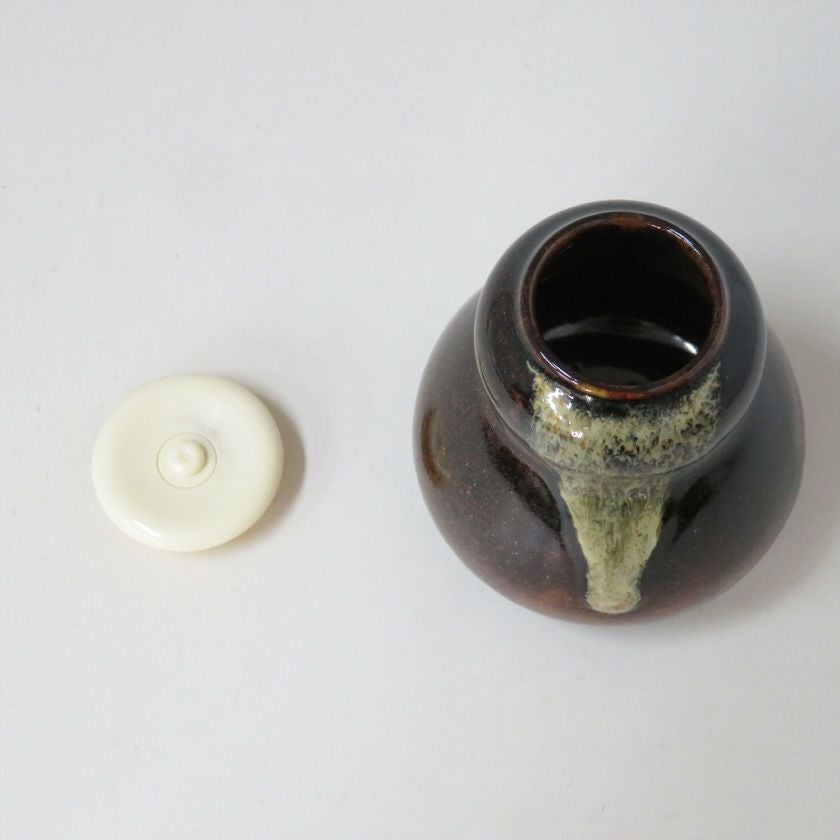 茶道具 茶入（ちゃいれ） 茶入 中興名物 空也 ラクト蓋 陶若窯 | 千年