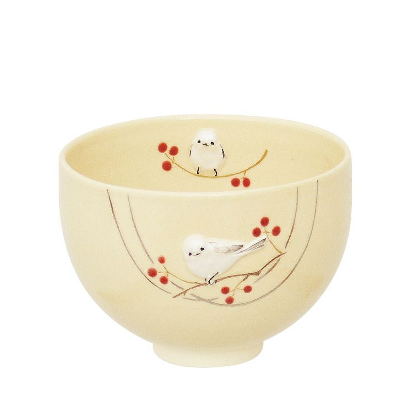 茶道具 抹茶茶碗（まっちゃちゃわん） 茶碗 浮彫 シマエナガ 今岡