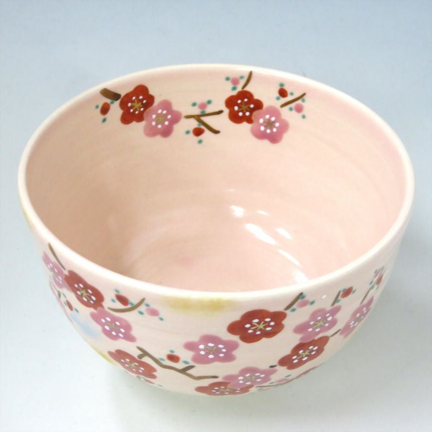 茶道具 抹茶茶碗（まっちゃちゃわん） 茶碗 色絵 梅 東山 深山 | 千年