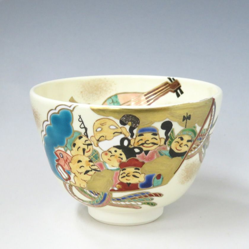 ◇正規品◇茶碗 仁清 舞桜 水出宋絢 化粧箱付 茶道具