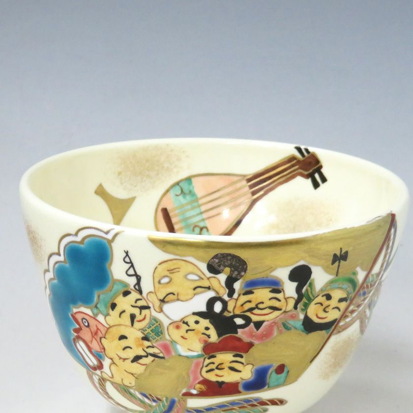 茶道具 抹茶茶碗（まっちゃちゃわん） 茶碗 仁清 七福神 水出 宋絢 抹茶茶碗は茶の湯文化である表千家・裏千家の茶道具や抹茶を専門に扱う千紀園（せんきえん）が通販で販売しています。茶会また初心者向けのお稽古用にご利用いただける抹茶碗です。贈り物・ギフトにも人気です。