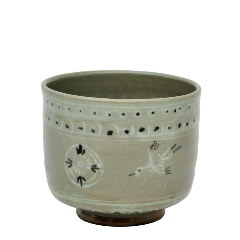 東南アジア系　筒茶椀 雲鶴筒茶碗 銘 疋田筒 一名 大文字屋筒 | 鶴田 純久の章 お話