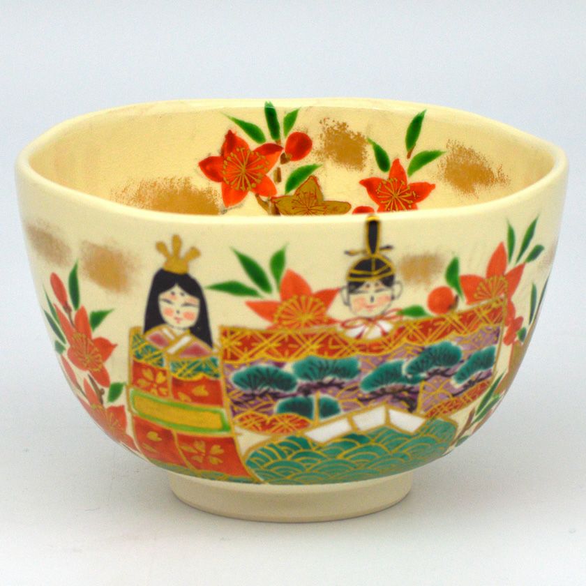 茶道具 抹茶茶碗（まっちゃちゃわん） 茶碗 仁清 立雛 雛祭り 壱休窯 抹茶茶碗は茶の湯文化である表千家・裏千家の茶道具や抹茶を専門に扱う千紀園（せんきえん）が通販で販売しています。茶会また初心者向けのお稽古用にご利用いただける抹茶碗です。贈り物・ギフトにも人気です。
