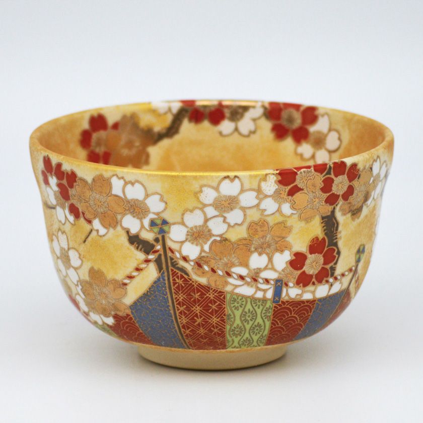 茶道具 抹茶茶碗（まっちゃちゃわん） 茶碗 金地 醍醐桜 宮地 英香