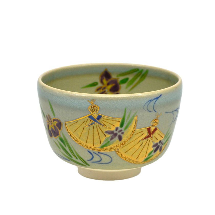 茶道具 抹茶茶碗（まっちゃちゃわん） 茶碗 青磁 あやめ笠 端午の節句